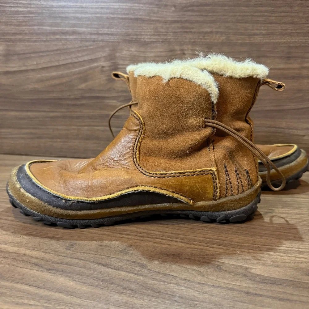 Merrell M-Select DRY Boots Womens 6.5 Tan Good Waterproof Faux Fur J45932